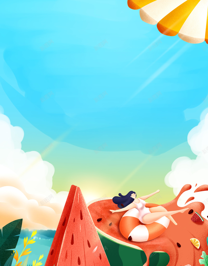 夏天创意背景图背景图片免费下载-素材7syvjvppa-新图网