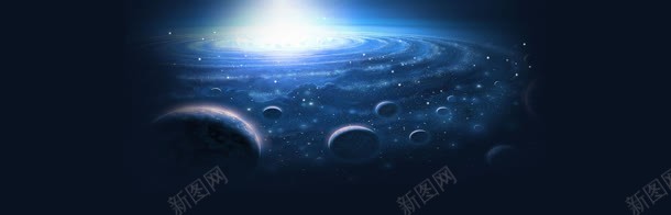 科技星系背景bannerjpg设计背景_新图网 https://ixintu.com banner 星球 深色 背景 蓝色
