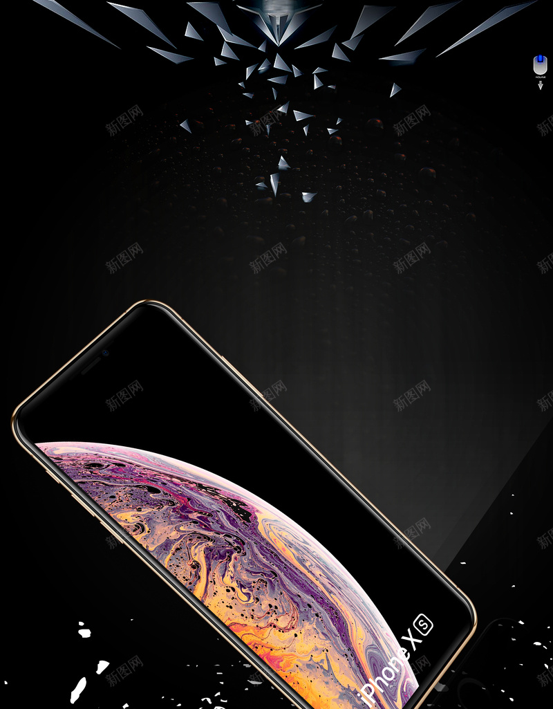 黑色酷炫iphoneXs苹果手机海报psd高清背景_新图网 https://ixintu.com iphoneXs 促销 手机海报 新品上市 科技 苹果 苹果手机 苹果新机 黑色