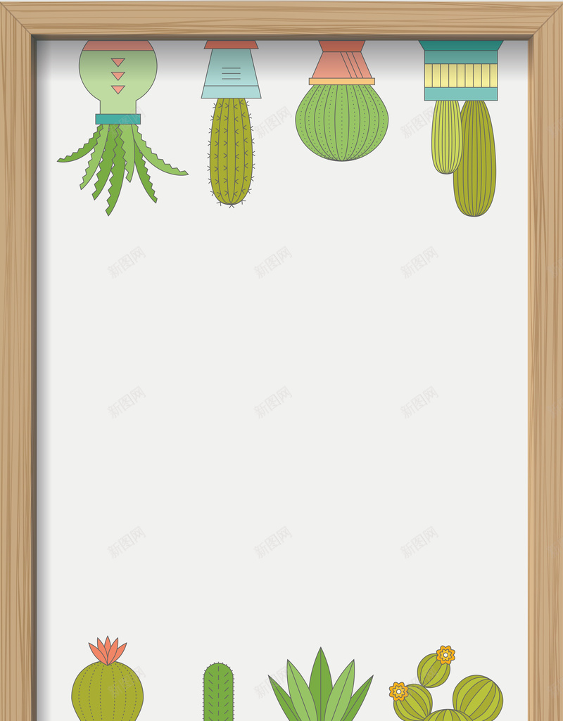 卡通插画植物仙人掌清新文艺海报背景矢量图ai高清背景_新图网 https://ixintu.com 仙人掌 卡通 插画 文艺 植物 海报 清新 矢量 背景素材 矢量图