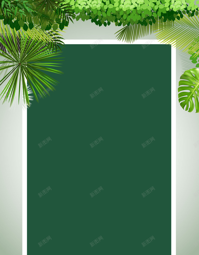 矢量文艺清新绿叶清爽背景ai设计背景_新图网 https://ixintu.com 夏天 夏季 夏日 手绘 文艺 方框 水彩 泼墨 海报 清新 清爽 热带植物 绿叶 绿植 绿色 背景 矢量图