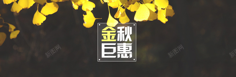 金秋钜惠上市淘宝banner壁纸psd设计背景_新图网 https://ixintu.com 小清新 店铺 文艺 标签 海报banner 秋天背景 简约 素材 落叶 金秋
