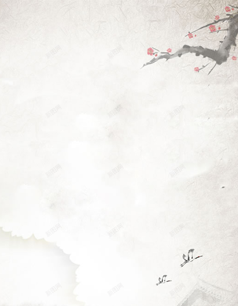 古典文艺H5图jpg设计背景_新图网 https://ixintu.com 古典 古典文艺H5素材 古风 小清新 文艺 梅花 简约