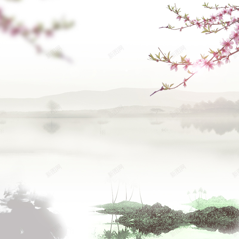 中国风淡雅水墨PSD分层主图背景jpg设计背景_新图网 https://ixintu.com 中国风背景 中药 主图 养生 古朴背景 旗袍 毛笔 水墨背景 淘宝 淡雅背景 直通车 粉色花朵 阿胶