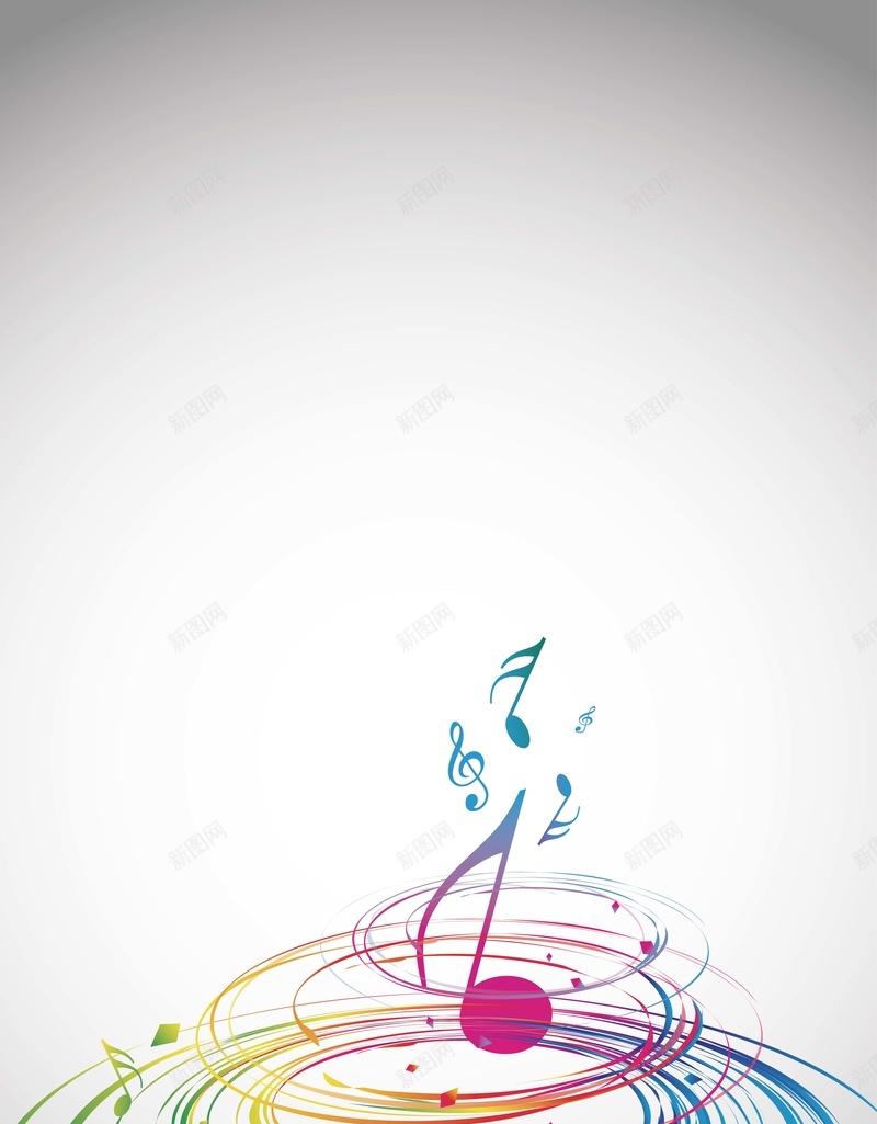 嵌套的圆环与音符背景矢量图ai设计背景_新图网 https://ixintu.com 圆环 梦幻 浪漫 温暖 灰色 音符 矢量图