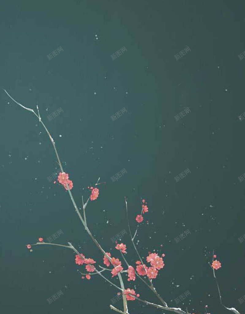 古风花朵梅花H5背景jpg设计背景_新图网 https://ixintu.com H5背景 古风 古风背景 唯美 小清新 文艺 梅花 梅花背景 梦幻 浪漫 简约 粉色 花朵
