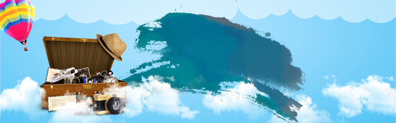 卡通母婴淘宝天猫bannerpsd设计背景_新图网 https://ixintu.com 云朵 卡通母婴淘宝天猫banner 天空 旅行 清新 蓝色