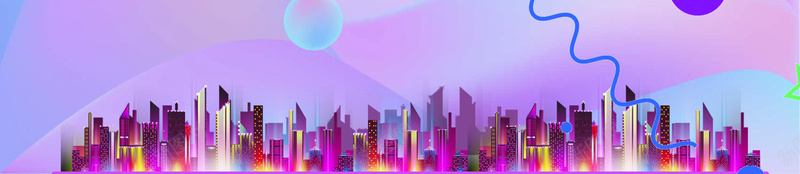 双11创意个性化促销背景图psd设计背景_新图网 https://ixintu.com 促销背景图 双11 城市 渐变流 漂浮元素 灯光 边框元素