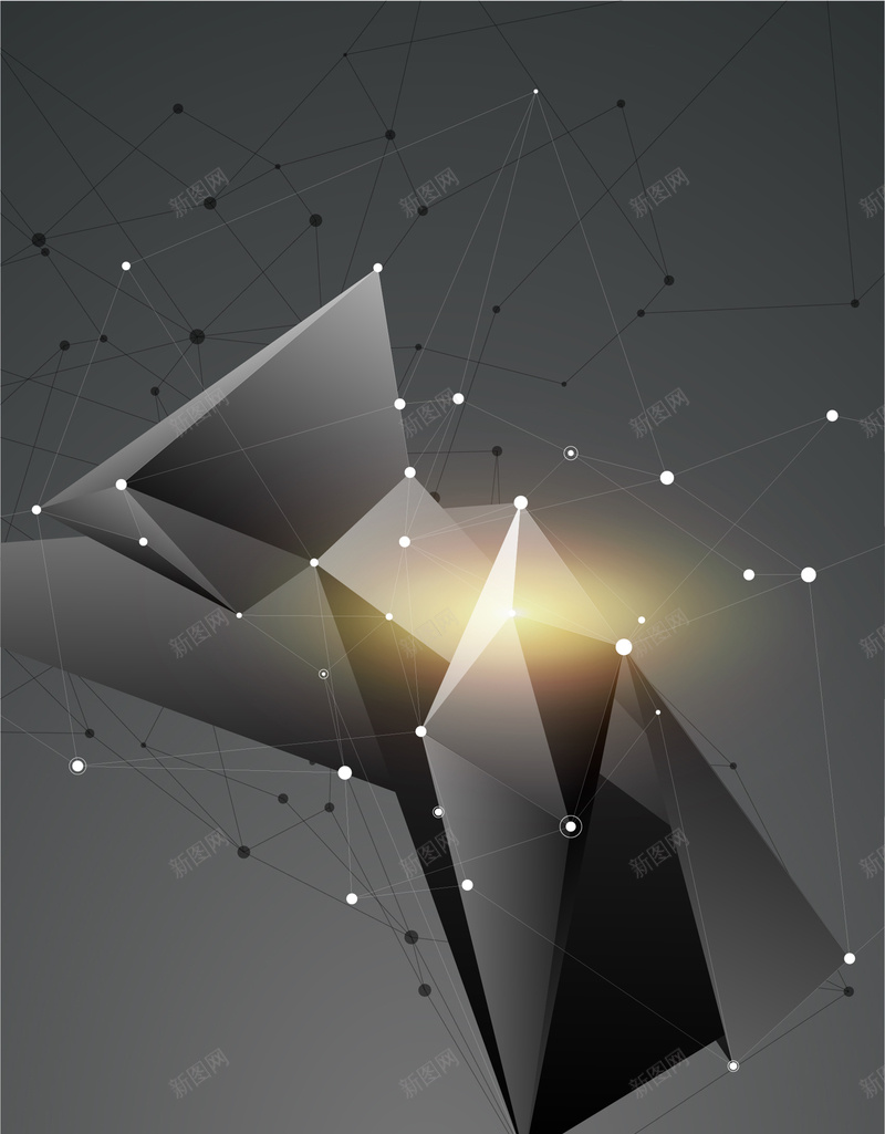 科技几何元素背景矢量图ai设计背景_新图网 https://ixintu.com 几何 几何图形 几何背景 块状 多边形 海报 点 科技 科技背景 空间 简约 线 背景素材 面 矢量图