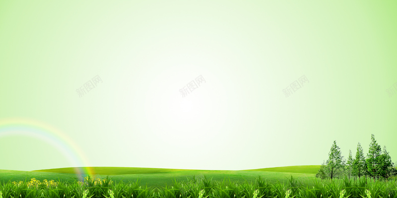 绿色草原海报PSD背景psd设计背景_新图网 https://ixintu.com 大自然 树木 树林 植树节 环保 绿色环保 绿色背景 草原 草地