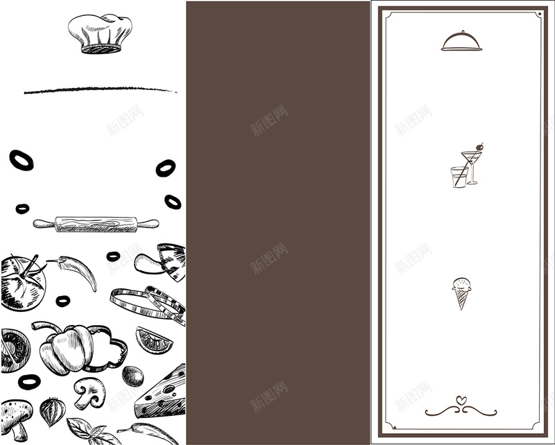 欧式时尚餐饮广告详情页线描背景矢量图ai设计背景_新图网 https://ixintu.com 广告背景 手绘背景 欧式背景 矢量背景 线描背景 详情页背景 餐饮背景 矢量图