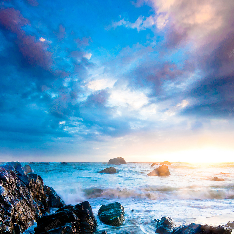 蓝天海水背景jpg_新图网 https://ixintu.com 主图 大海 摄影 文艺 清新 蓝天 蓝色 质感 风景