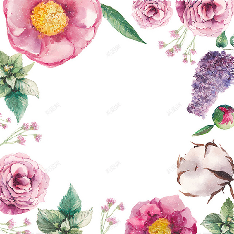 唯美植物手绘jpg设计背景_新图网 https://ixintu.com 主图 小清新 文艺 简约 花草植物手绘清新欧美风