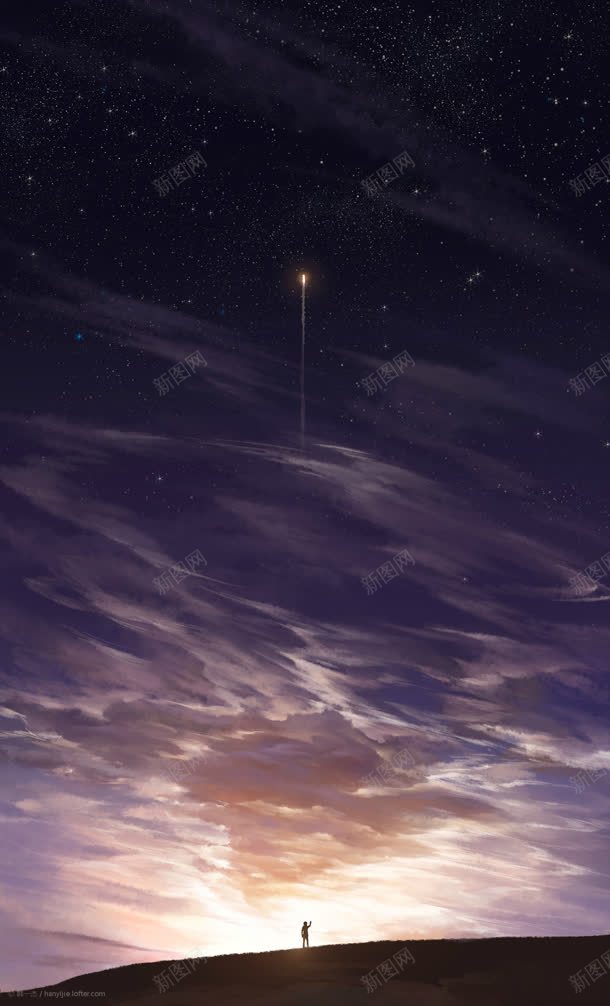 手绘插画夜晚灯盏jpg设计背景_新图网 https://ixintu.com 夜晚 插画 灯盏