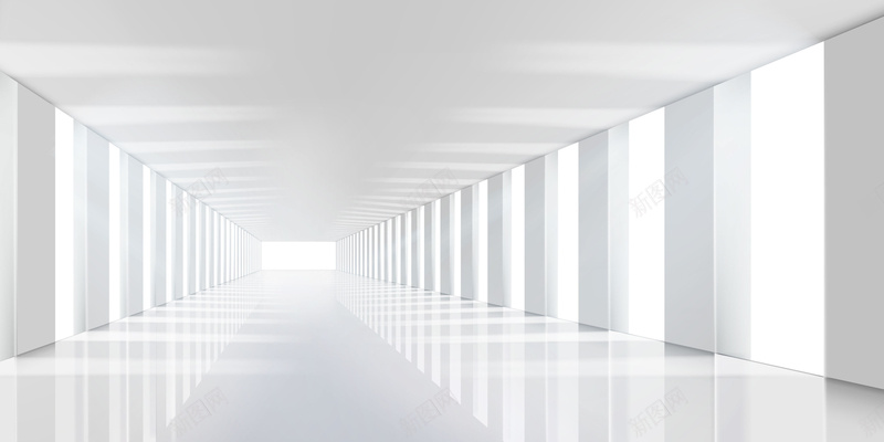 矢量3D大气空间建筑海报背景ai设计背景_新图网 https://ixintu.com 光线 商业背景 商务 大气 太阳光 建筑 建筑内部 白色 空间 立体 质感 透视 透视空间 银色 矢量图