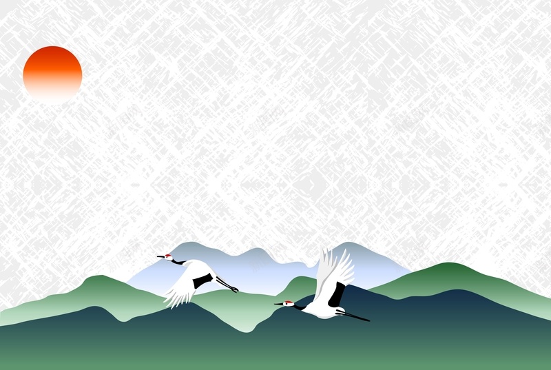 矢量古风水彩墨迹远山仙鹤红日背景ai高清背景_新图网 https://ixintu.com 中国风 仙鹤 古风 墨迹 水彩 矢量 红日 背景 远山 重阳节 长寿 矢量图