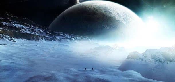 大气星球山脉雪山jpg设计背景_新图网 https://ixintu.com 星球 星空 雪山
