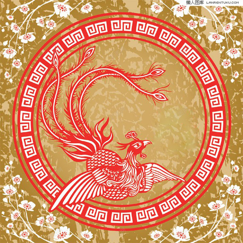 凤凰涅槃psd设计背景_新图网 https://ixintu.com 凤凰 矢量 红色 重生