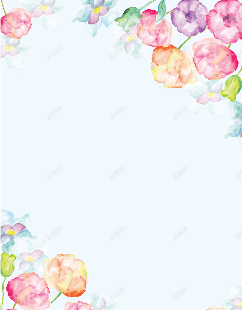 唯美手绘场景背景矢量图ai设计背景_新图网 https://ixintu.com 唯美 手绘 梦幻 浪漫 花朵 矢量图