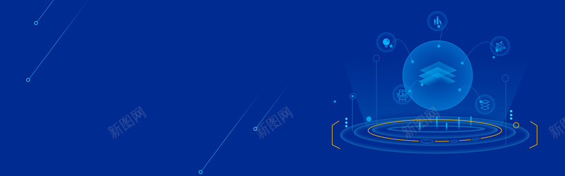 蓝色商务科技背景海报bannerpsd设计背景_新图网 https://ixintu.com banner 商务 大气 扁平 海报 渐变 科幻 科技 简约 蓝色