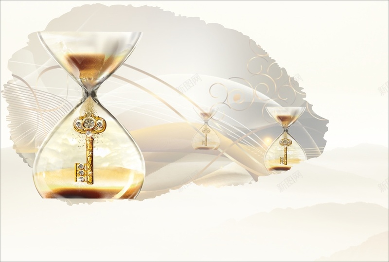 金色沙漏背景cdr设计背景_新图网 https://ixintu.com 中国风 展板 山峰 沙漏 笔刷 金色 钥匙