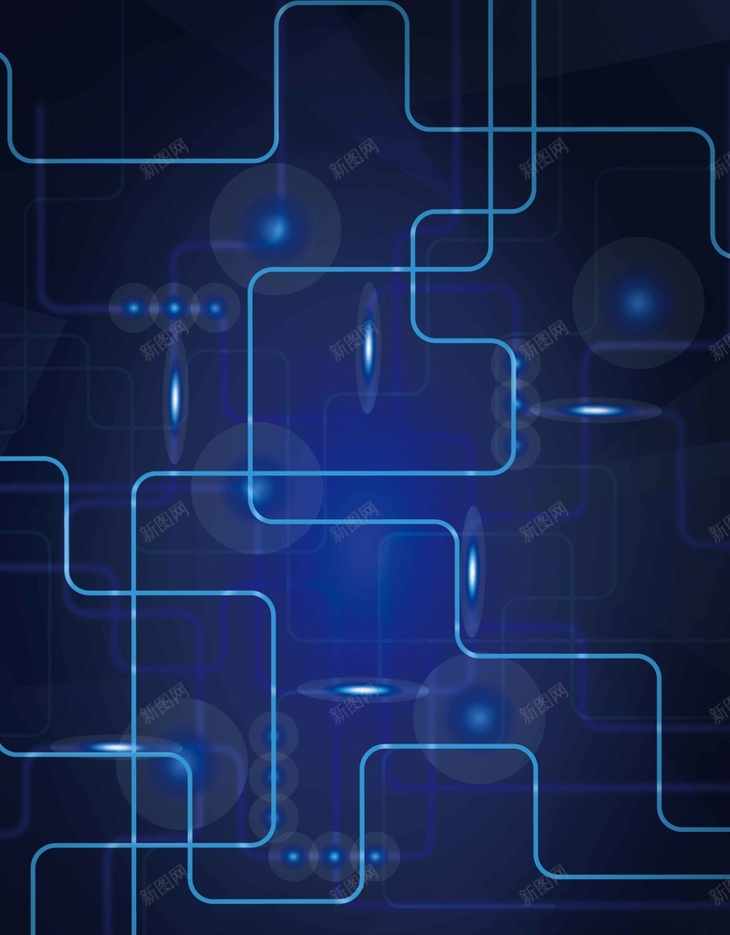 炫酷科技线蓝色简约大气背景psd设计背景_新图网 https://ixintu.com 互联网 人工智能 光斑 大气背景 数据 炫酷 电脑 科技线 简约背景 蓝色背景