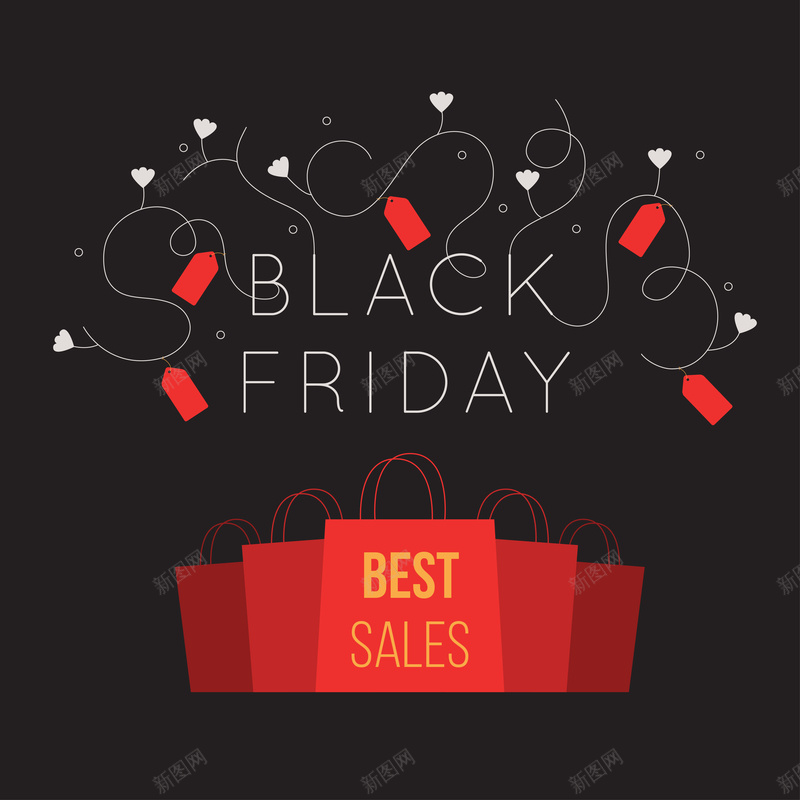 黑色星期五海报矢量图ai设计背景_新图网 https://ixintu.com Black Friday 促销 创意 打折 海报 购物 超市 黑色星期五 矢量图