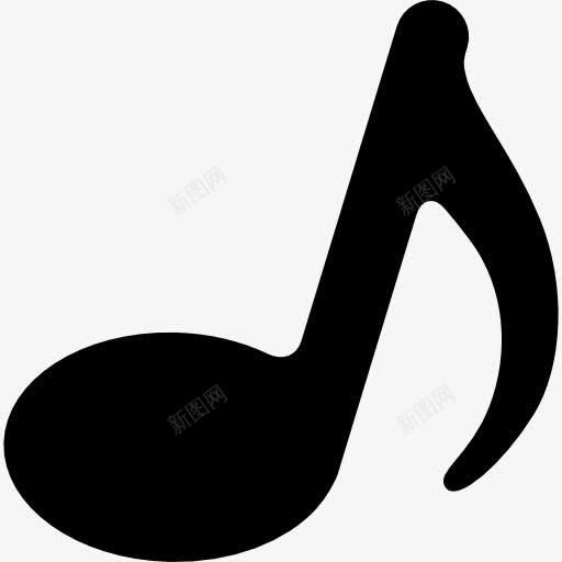 音符在黑色的图标png_新图网 https://ixintu.com 注意 笔记 符号 音乐 黑色