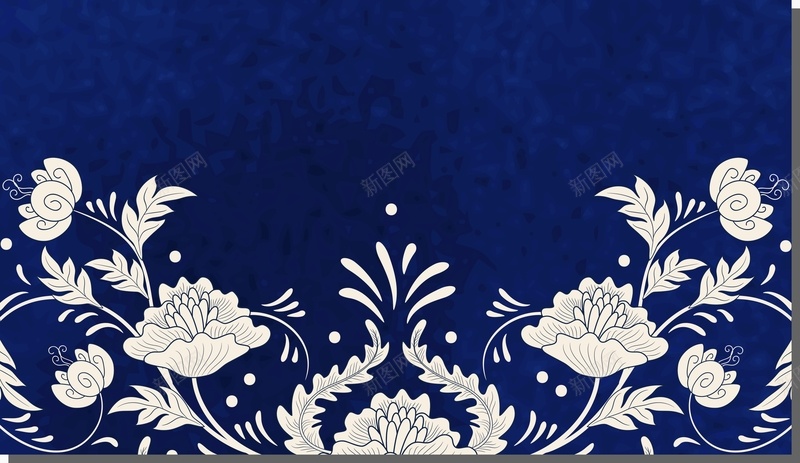 青花瓷水彩墨迹背景3cdr设计背景_新图网 https://ixintu.com 中国风 水彩墨迹 蓝色古风 青花瓷