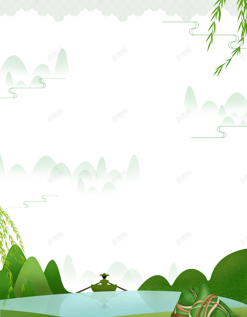端午节背景插画背景psd设计背景_新图网 https://ixintu.com 插画 端午节背景 端阳节 背景