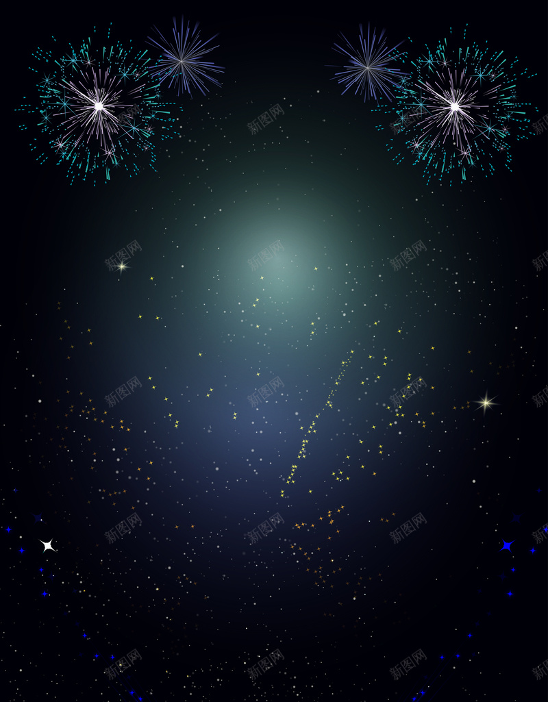 深色背景夜幕下的烟花平面广告矢量图ai设计背景_新图网 https://ixintu.com 光点 夜景 平面广告 星空 深色背景 激情 烟花 狂欢 矢量图