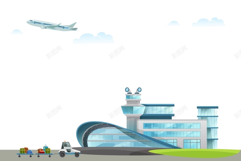 矢量质感飞机场航空航行背景ai设计背景_新图网 https://ixintu.com 客机 旅行 海报 矢量 背景 航空 航行 质感 起航 飞机 飞机场 矢量图