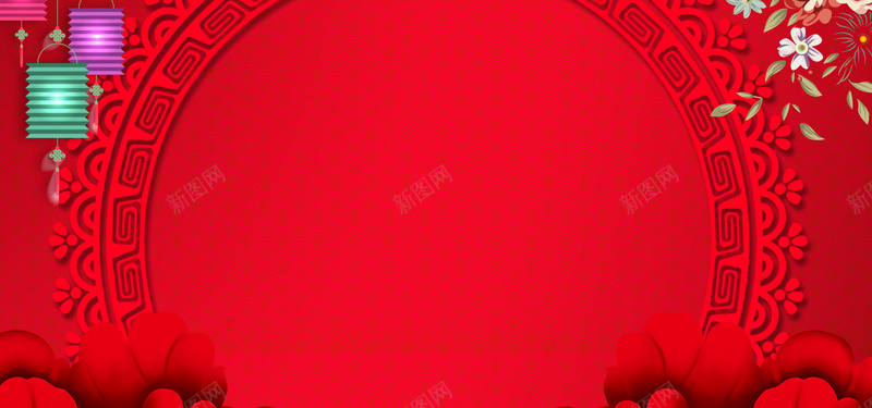 红色喜庆花边纹理海报背景psd设计背景_新图网 https://ixintu.com 喜庆 婚礼 年货节 新年 春节 海报背景 渐变 红色 纹理 花 花边 边框