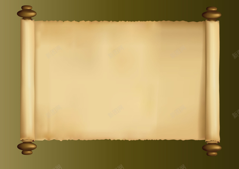 空白复古羊皮卷轴海报背景矢量图ai设计背景_新图网 https://ixintu.com 创意复古 创意海报 创意设计 复古卷轴 复古背景 复古设计 空白卷轴 羊皮卷轴 矢量图