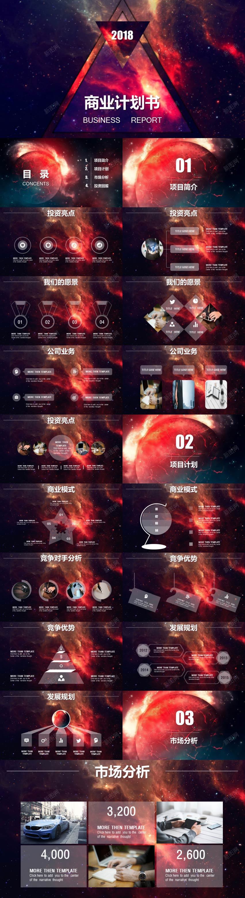 红色星空欧美时尚大气商业计划PPT模板PPT模板_新图网 https://ixintu.com 商业 大气 时尚 星空 模板 欧美 红色 计划