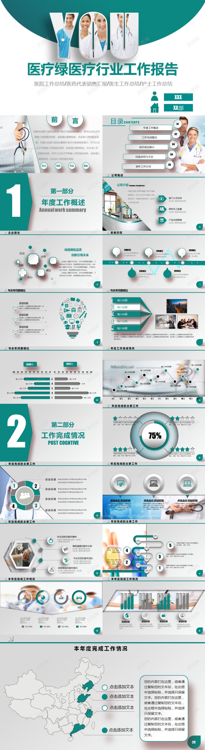 绿色扁平风医疗医疗行业工作报告PPT模板PPT模板_新图网 https://ixintu.com 医疗 工作报告 扁平 模板 绿色 行业