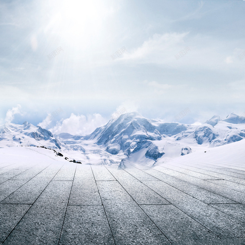 大气摄影首图psd设计背景_新图网 https://ixintu.com 主图 大气 摄影 路面 雪山