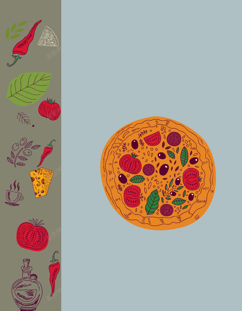 披萨配料可爱卡通图标美食菜谱矢量背景ai设计背景_新图网 https://ixintu.com 卡通图标 可爱 外卖 庆祝 开心 手绘餐饮图标 披萨海报 文艺 派对 清新 狂欢 矢量背景素材 美食 菜谱 矢量图