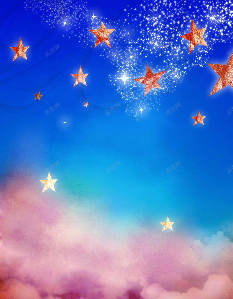 梦幻星星渐变色背景psd设计背景_新图网 https://ixintu.com 企业 商务 婚庆 星星 渐变 科幻 科技 蓝色