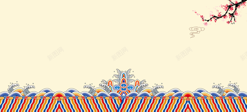 古典复古中国风bannerpsd设计背景_新图网 https://ixintu.com 传统 古典 古典中国画 唯美 复古 文艺 梅花 民族风典雅 素材 绘画