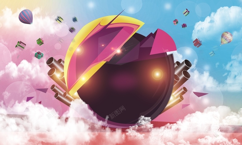 五一劳动节节日宣传海报cdr设计背景_新图网 https://ixintu.com 五一 劳动节 喜庆 宣传 气球 海报 激情 节日 设计 购物