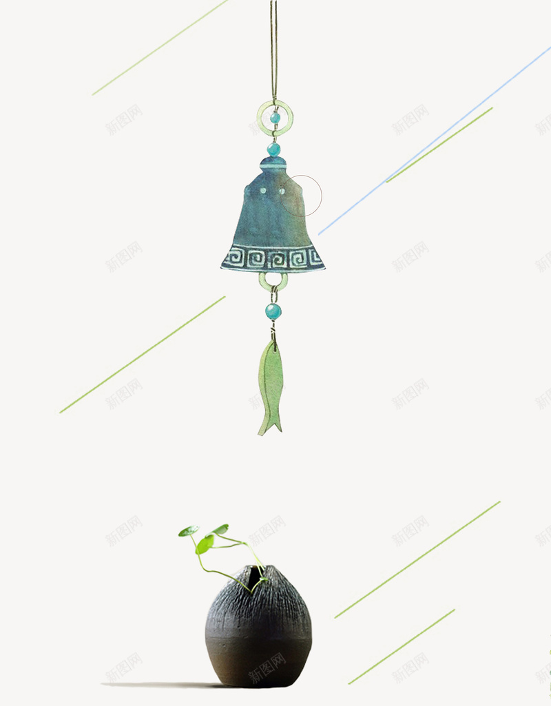 文艺清新简约日式风铃禅意海报背景psd设计背景_新图网 https://ixintu.com PSD背景素材 文艺 日式 海报 清新 禅意 简约 背景素材 风铃