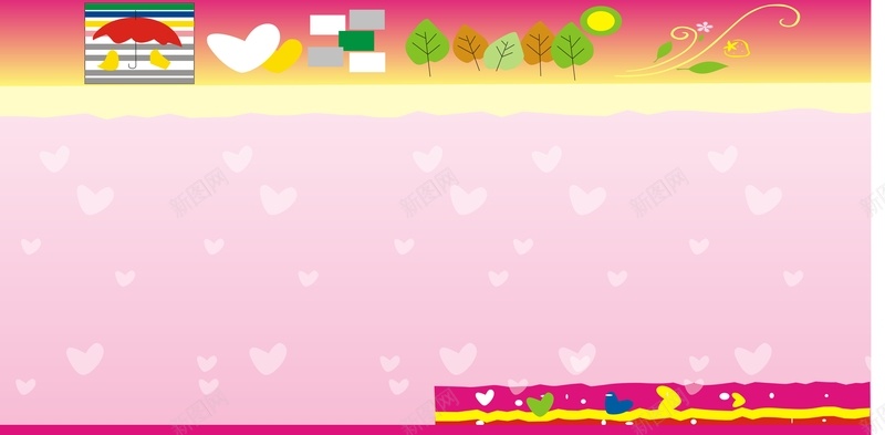 幼儿园展板背景模板大全cdr设计背景_新图网 https://ixintu.com 卡通 大全 幼儿园展板 开心 月亮 童趣 粉色