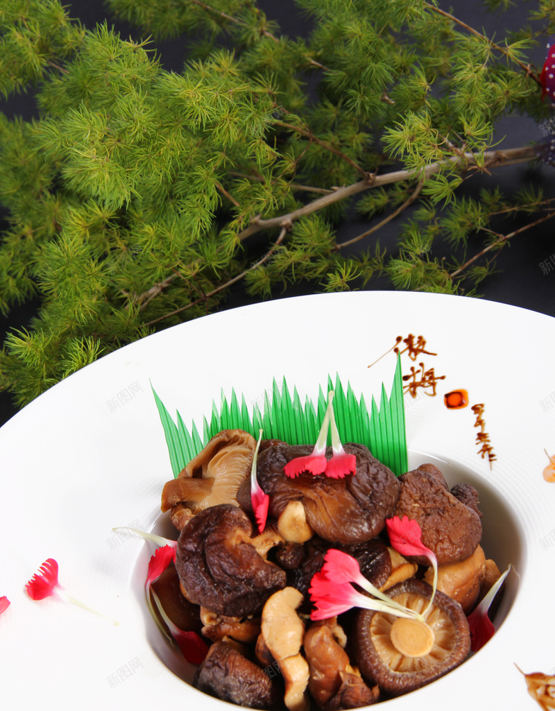 卤水蘑菇仔冷盘jpg设计背景_新图网 https://ixintu.com 下酒菜 凉菜 卤水拼盘 蘑菇仔 饭店