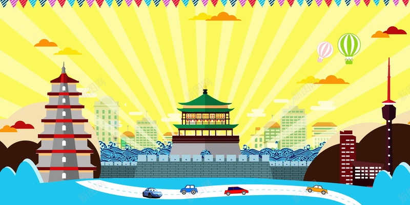 扁平城市建筑背景psd设计背景_新图网 https://ixintu.com PSD 公路 城市 大厦 平面 广告 建筑 房子 扁平 模板 汽车 海报 素材 背景 高楼