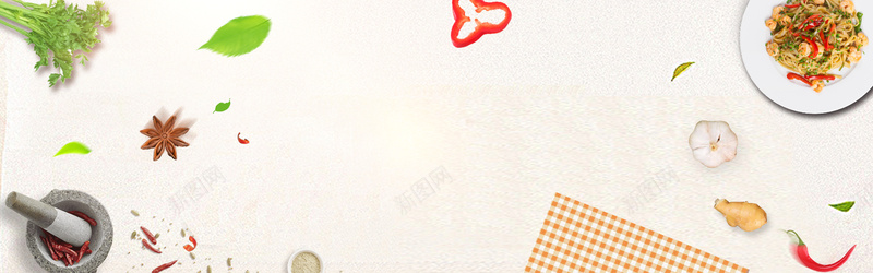 美食作料简约文艺黄色bannerpsd设计背景_新图网 https://ixintu.com 佐料素材 小麦素材 料理素材 电商banner背景 矢量简笔画 简约背景 置 调味料素材 辣椒 食材