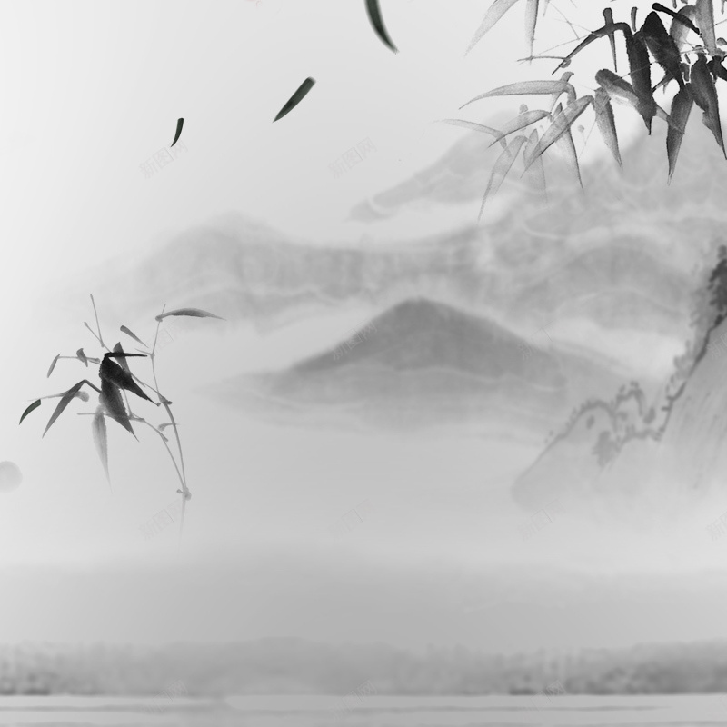 中国风水墨竹子PSD分层主图psd设计背景_新图网 https://ixintu.com 中国风 中国风背景 中式家具 主图 养生 文房四宝 毛笔 淘宝 直通车 竹子 阿胶糕