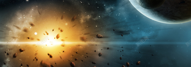 科幻酷炫爆炸星际bannerjpg设计背景_新图网 https://ixintu.com 商务 地球 宇宙 星云 星海 星空 星际 海报banner 游戏 科幻 科技 质感 酷炫