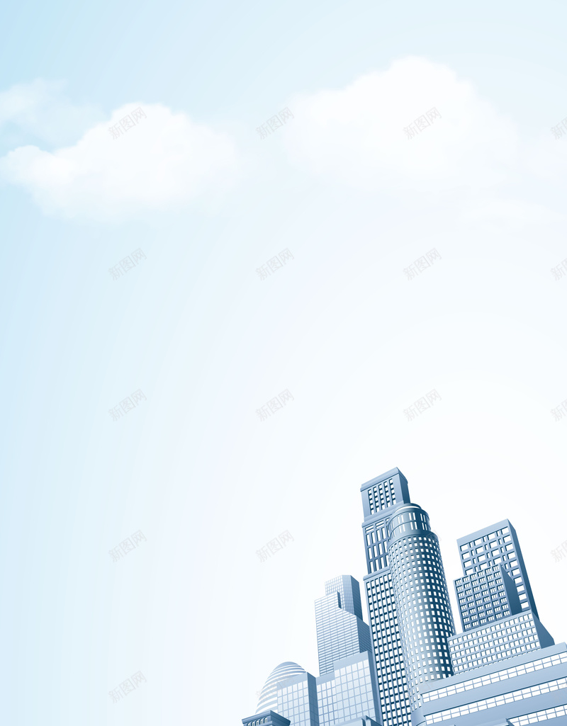 矢量商务房地产样式楼宇背景ai设计背景_新图网 https://ixintu.com 办公楼 商务 商务办公 大气 建筑群 房地产 楼宇 海报 矢量素材 立体 简约 背景 质感 透视效果 矢量图