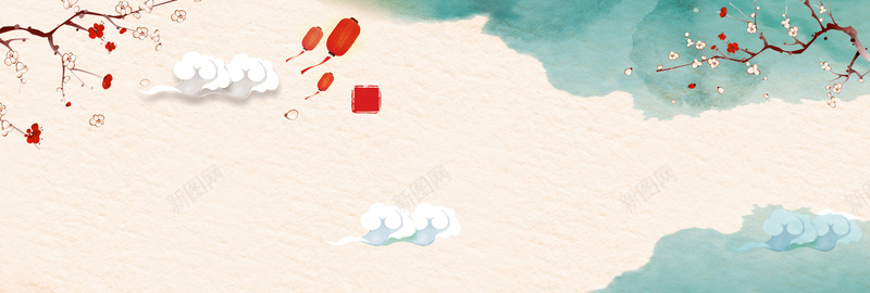 蓝色水墨中国风老师教师节电商bannerpsd设计背景_新图网 https://ixintu.com banner 中国风 古代 古典 学生 师恩 教师节 梅花 水墨 淘宝 灯笼 电商 老师 蓝色